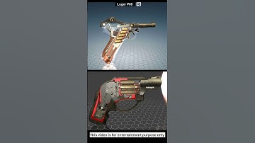 Ruger vs Luger 🔥 Modern vs Classic Pistol in Gaming #rugerpistol #luger #modern #classic #reload #3d