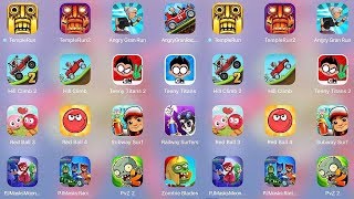 Teeny Titans,Angry Gran Run,Railway Surf,Subway Surf,PVZ 2,PJ Masks,Red Ball 4,Hill Climb,Temple Ru screenshot 2