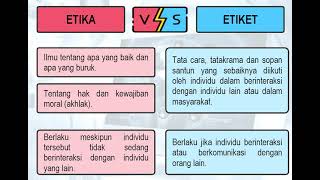 Perbedaan Etika vs Etiket