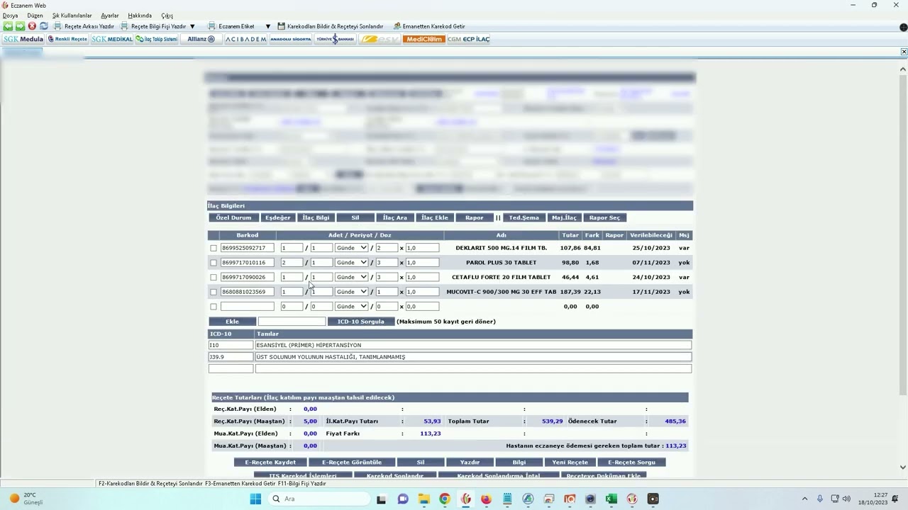 13-MEDULA İTS İŞLEMLERİ , İLAÇ İPTAL ETME, İLAÇ EKLEME, İTS FAZLA KAREKOD OKUTMA VEYA FARKLI İLACI