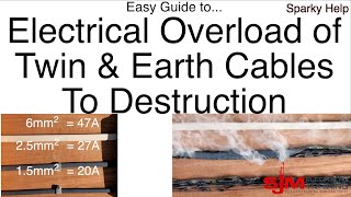 Electrical Overload of Twin & Earth Cables to Destruction