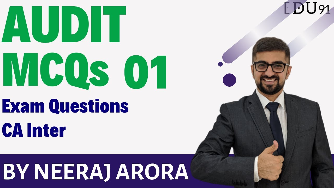 Audit MCQ 01 | CA Inter Audit MCQs | May 2020 | 01