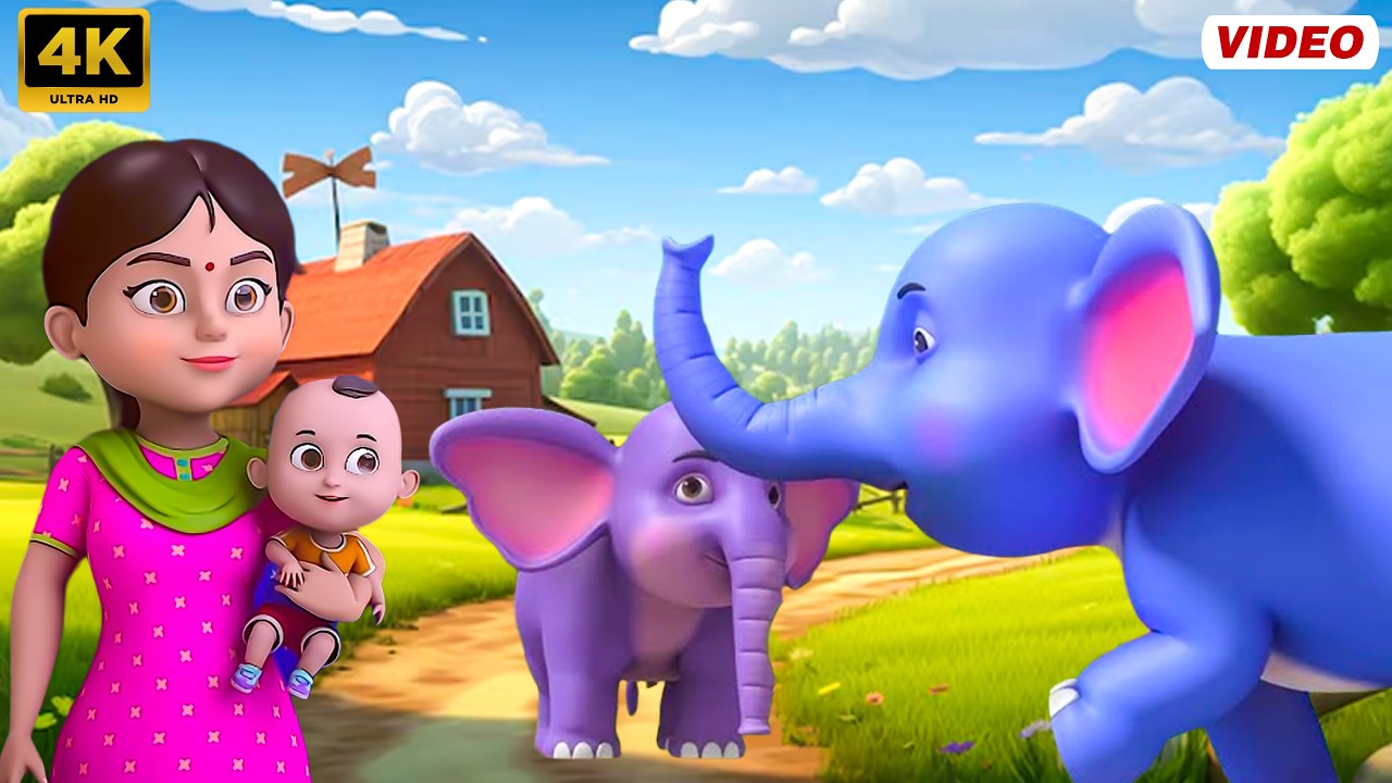 Ek Mota Hathi Ghumne Chala - एक मोटा हाथी | Nursery Poems and Cartoon Songs for Kids | Taj Kids Rhym