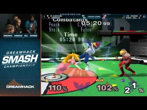 [A]rmada + Android Vs. C9 | Mang0 + MIOM | S2J - Doubles Losers Semis - Melee DHW15