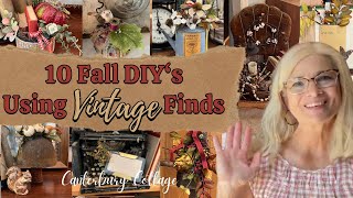 Fall DIY Decor Using Thrifted and Vintage Finds\/Cozy Rustic Fall Decor