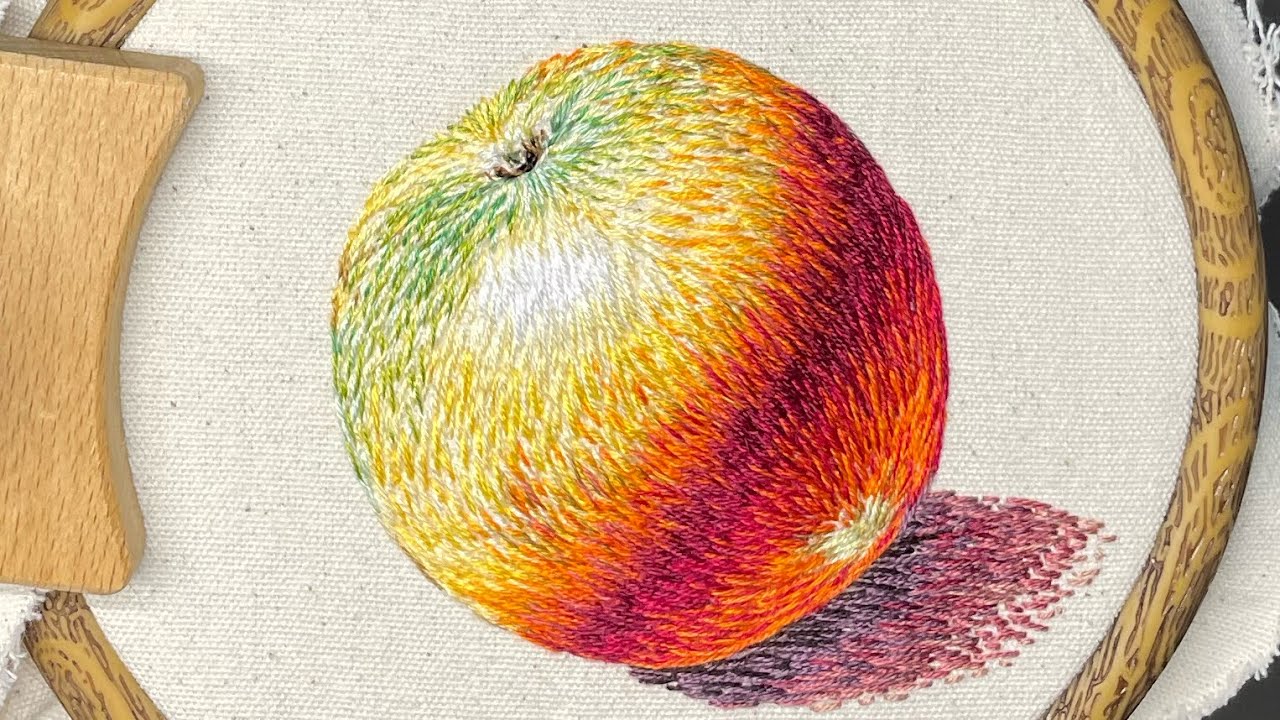 Apple embroidery. Step 37 