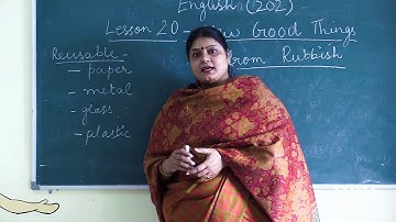 NIOS Secondary - English - Chapter 20 - New Good Things from Rubbish