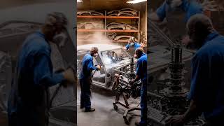 Abandoned Rusty Classic Car Restoration Timelapse | Pressure Wash to Clean Garage Revival #ai