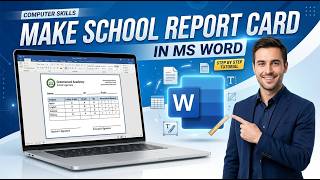 Computer Skills | how to make school report card in ms word | ms word tutuorial | learn ms word