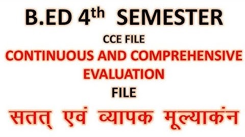 B.Ed 4rth Semester ||Continuous and Comprehensive Evaluation file 16 week Internship ||@TargetBed