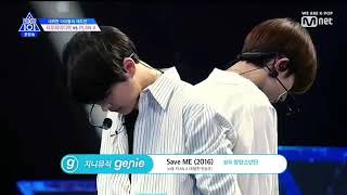 Victon Han Seungwoo and Choi Byungchan at Produce x 101 cover dance and sing save me by bts 💛💛