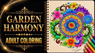 Floral Garden Mandala Color With Me Detailed Adult Coloring