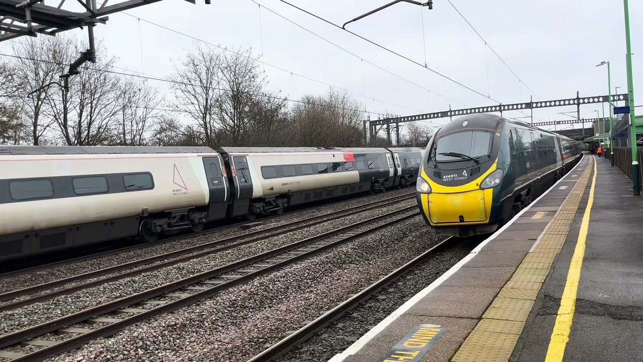 Class 390 departing Tamworth 