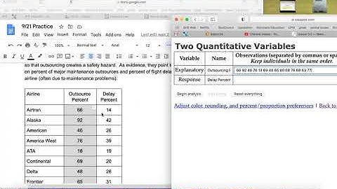 Scatterplots on Stapplet