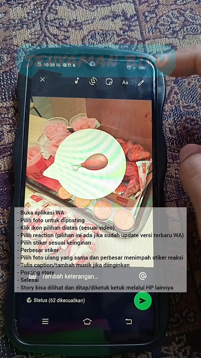 Cara Membuat Story WA Viral || Status Whatsapp muncul emoji reaksi saat ditap (diketuk) #shorts