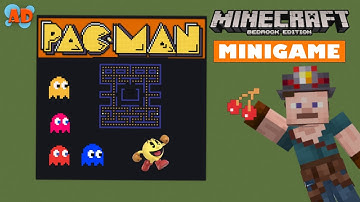 PACMAN in MInecraft Bedrock Minigame Tutorial