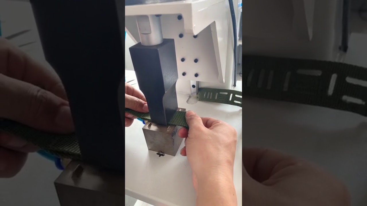 Ultrasonic punching machine for  braided fabric woven tape webbing strip fabric belts