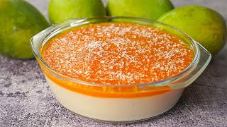 Easy Mango Dessert Recipe Using 2 Cup Milk | No Gelatin No Agar Agar Mango Milk Pudding | Yummy