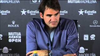 Madrid 2013 Thursday Interview Federer