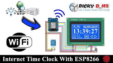 Digital clock NTP Wemos D1 ESP8266 with LCD 128x64
