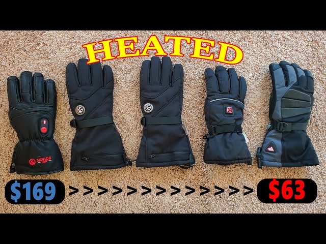 Unigear Rechargeable Heated Gloves for Men Women, Electric Battery Heated  Ski Gloves 3 Heating Level, Thinsulate Waterproof Winter Touchscreen  Leather