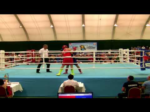 2018-25-05 ირაკლი ჯანელიძის მეოთხედფინალური ორთაბრძოლა კრივში ევროპირველობაზე ბულგარეთის ქ.ალბენაში.