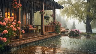 Spring Morning Ambience With Relaxing rain in the spring garden - The sound of nature for sleeping screenshot 2