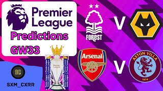 Premier League Predictions 23/24 - Gameweek 33!