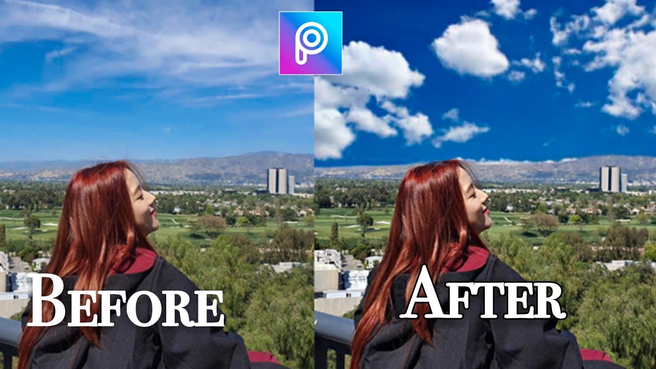 Cara Edit Foto Awan Biru || PicsArt Tutorial || Di HP