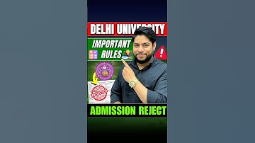Delhi University Important Rules: Mistakes That Can Reject Your Admission!😱 #shorts #du #cuet
