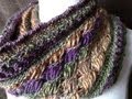 Chic Retreat Cowl | loom knit Indian Cross stitch (Closed Captions CC)
