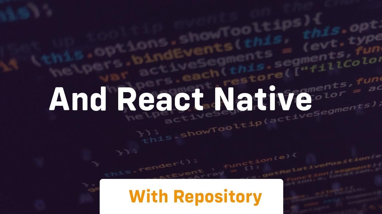 and react native - YouTube