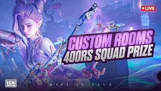| BGMI LIVE CUSTOM ROOMS | CASHPRIZE 400rs,150rs 💸 | #girlgamer #ritiislive #pubg #bgmi #pubgmobile