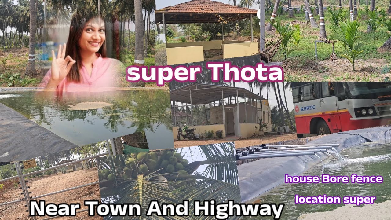NH town near Thota land for sale bore fence developed Agriculture land Mysore 40 km Bengaluru 165 km