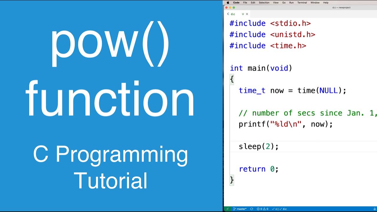 pow c++  2022  pow() function | C Programming Tutorial