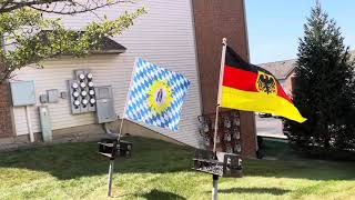 Flags of Germany (with Eagle) and the German Catholic League