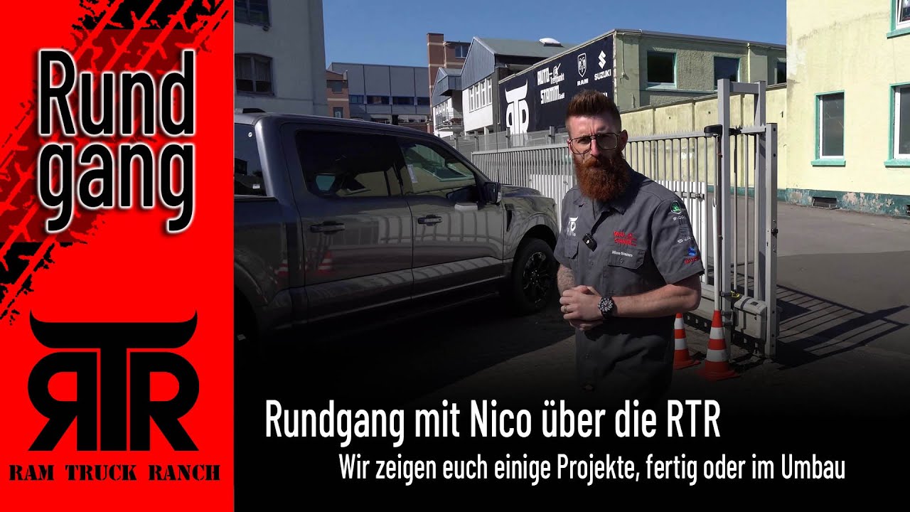 Rundgang mit Nico über die RTR - ein kleiner Einblick, Verkaufsraum, Werkstatt, RAM, F-150
