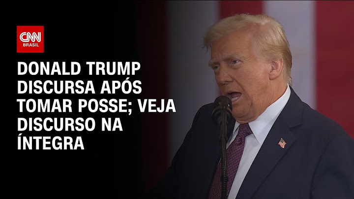 Donald Trump discursa após tomar posse; Veja discurso na íntegra | CNN NA POSSE DE TRUMP