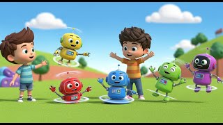 Cinco Pequeños Robots Giran, Giran, Giran | Canción de Robots y Movimiento screenshot 5