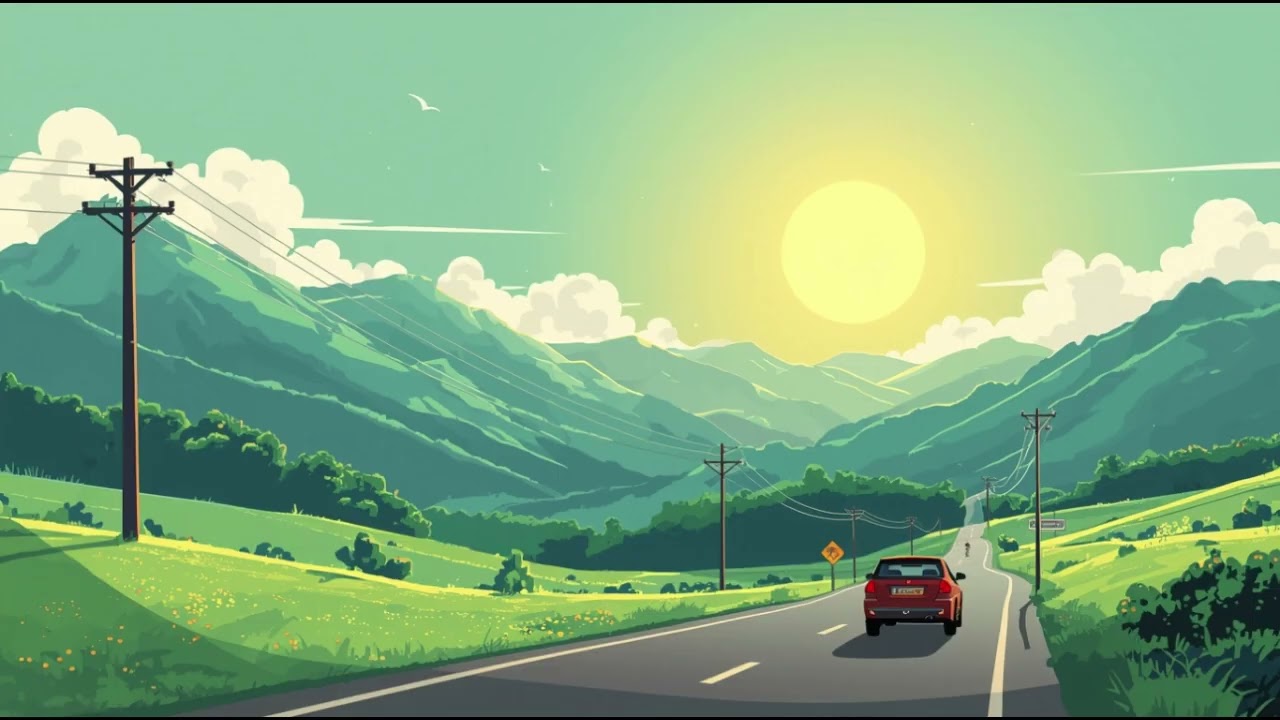 Sunset Roads - Mountain Fadeout ( Ambient Rock Cinematic Soundscape Minimalist Expansive Nature )