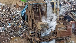 GIANT HAMMER MILL SHREDDER Close-Ups + MASSIVE MACHINES Ship Loading