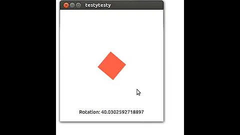 QML - Simple rotating an element with mouse