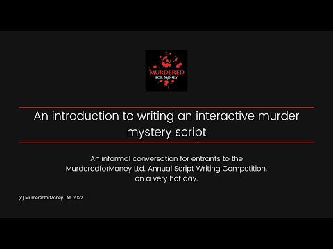 How to write a murder mystery script