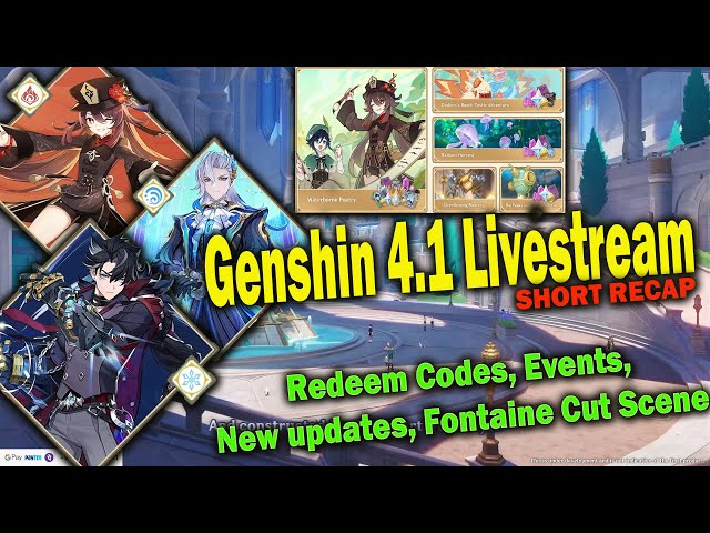 Genshin Impact 4.1 Livestream Summary & Primogem Redeem Codes