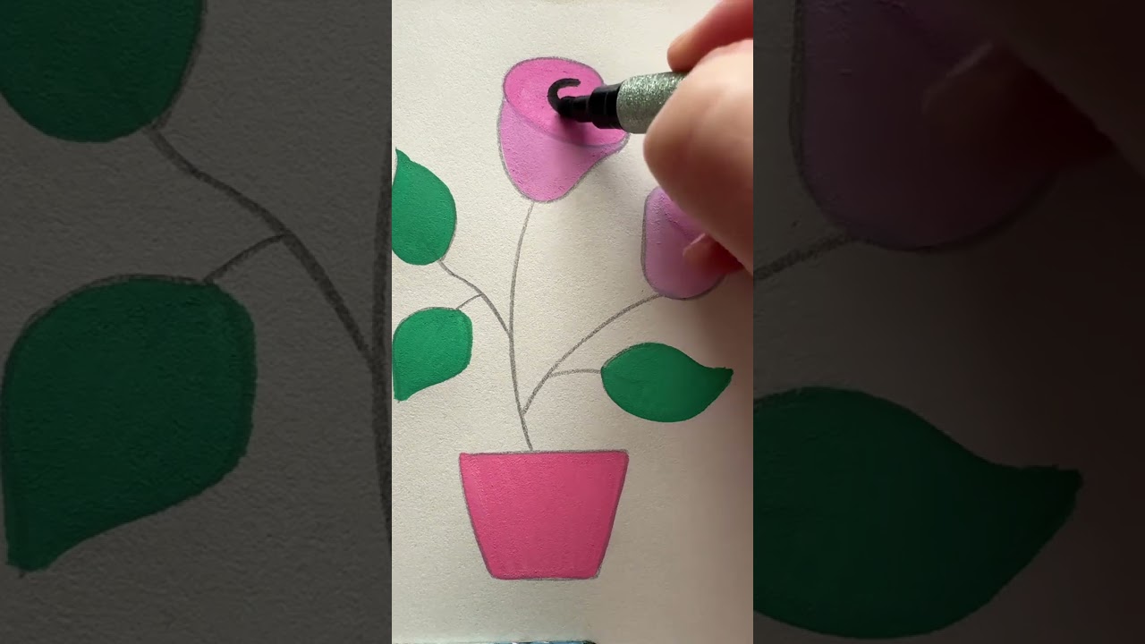 DIY flower colouring 