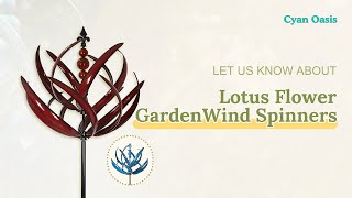 Cyan Oasis | Lotus Flower Garden Wind Spinner (MC10)