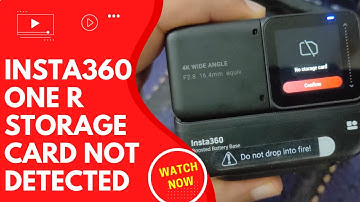 Insta360 one r not detecting sd card, No storage card error fix