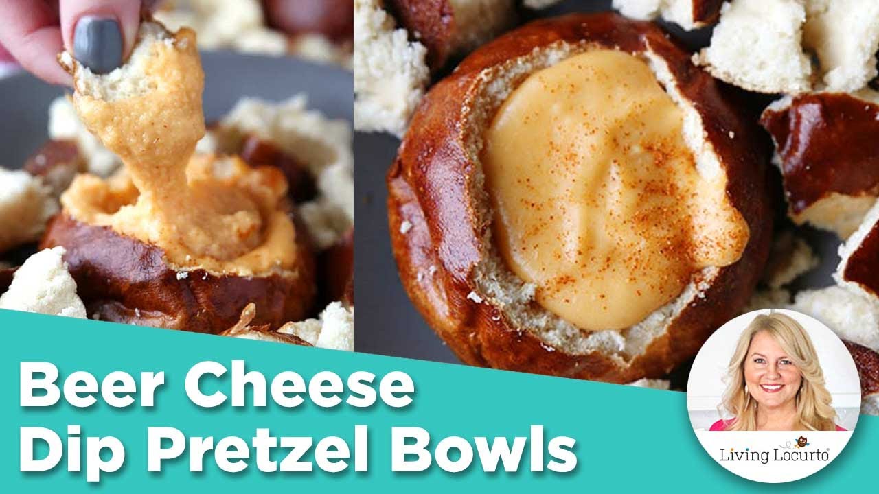Beer Cheese Dip Pretzel Bowls EASY Football Party Recipe YouTube