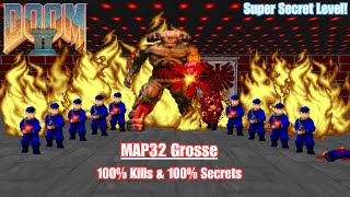 Nazi Cyberdemon - Doom 2 Walkthrough UV 100% - MAP32 Grosse (secret level)