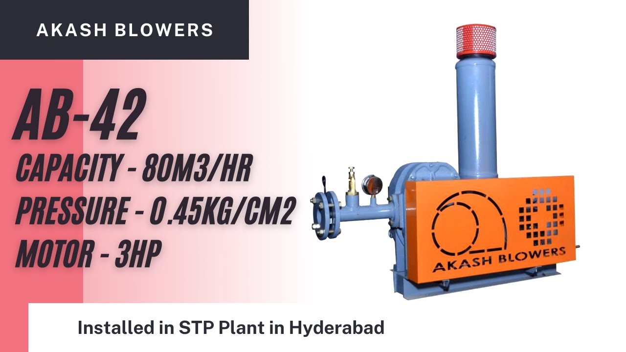 Air Blower for Sewage Treatment Plant | Twin Lobe Blower |Tri-Lobe Blower | 3 HP Blower